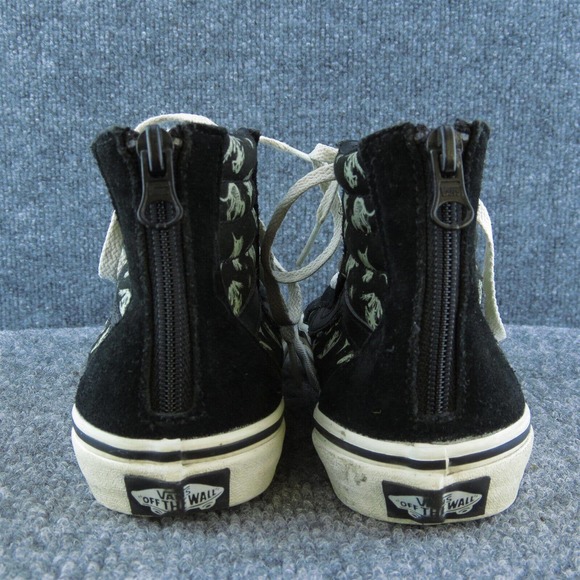 VANS Boys‎ Sneaker Shoes Athletic Black Leather Lace Up Size Y 2.5 Medium - Picture 5 of 8